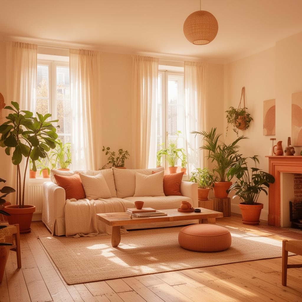 A cozy, welcoming home interior with warm natural light